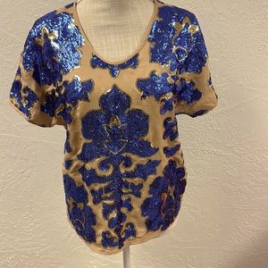Sparkling Neiman Marcus Tracy Reese blouse xs
